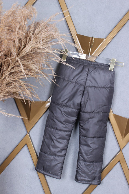 Детские лыжные штаны плащевка серые 104,110,116 Николаев - изображение 2