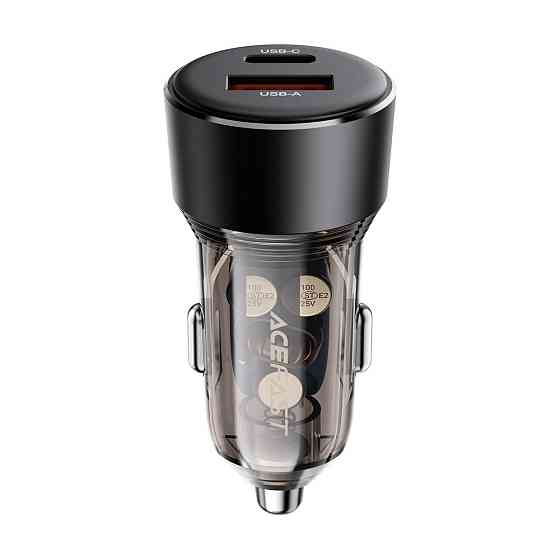 Автомобільний зарядний пристрій ACEFAST B12 60W (USB-A+USB-C) dual-port car charger Black Одеса