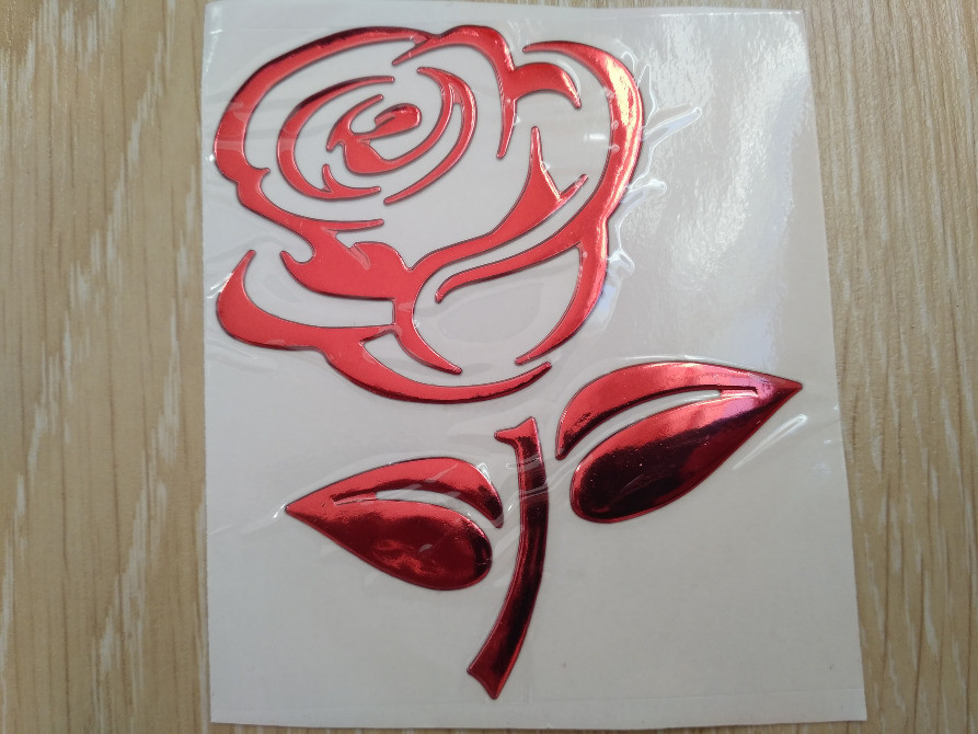 Наклейка на авто Роза Червона опукла Київ - фото 7