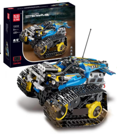Конструктор гоночна машина на гусеничному ходу на дистанційному керуванні на 400 деталей, синій Кам'янець-Подільський