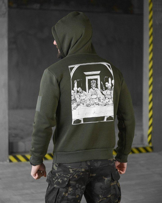 Худи CELEO на флисе  олива diner  ВТ3889 Одесса - изображение 5