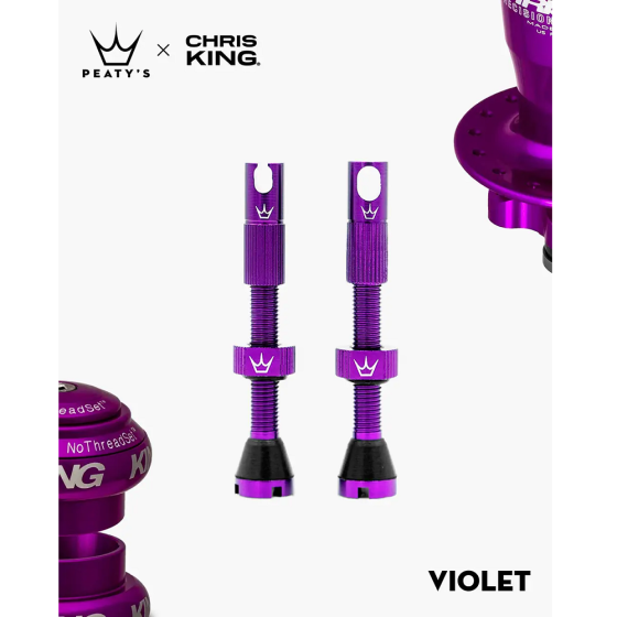 Ниппели Peaty&apos;s x Chris King Tubeless Valves, 42mm, Violet Київ