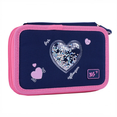 Пенал Yes Bright Hearts HP-01 твердий подвійний (533640) Винница - изображение 1