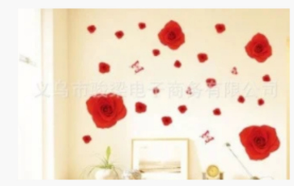 Наклейка інтер'єрна Червоні троянди Київ - фото 2