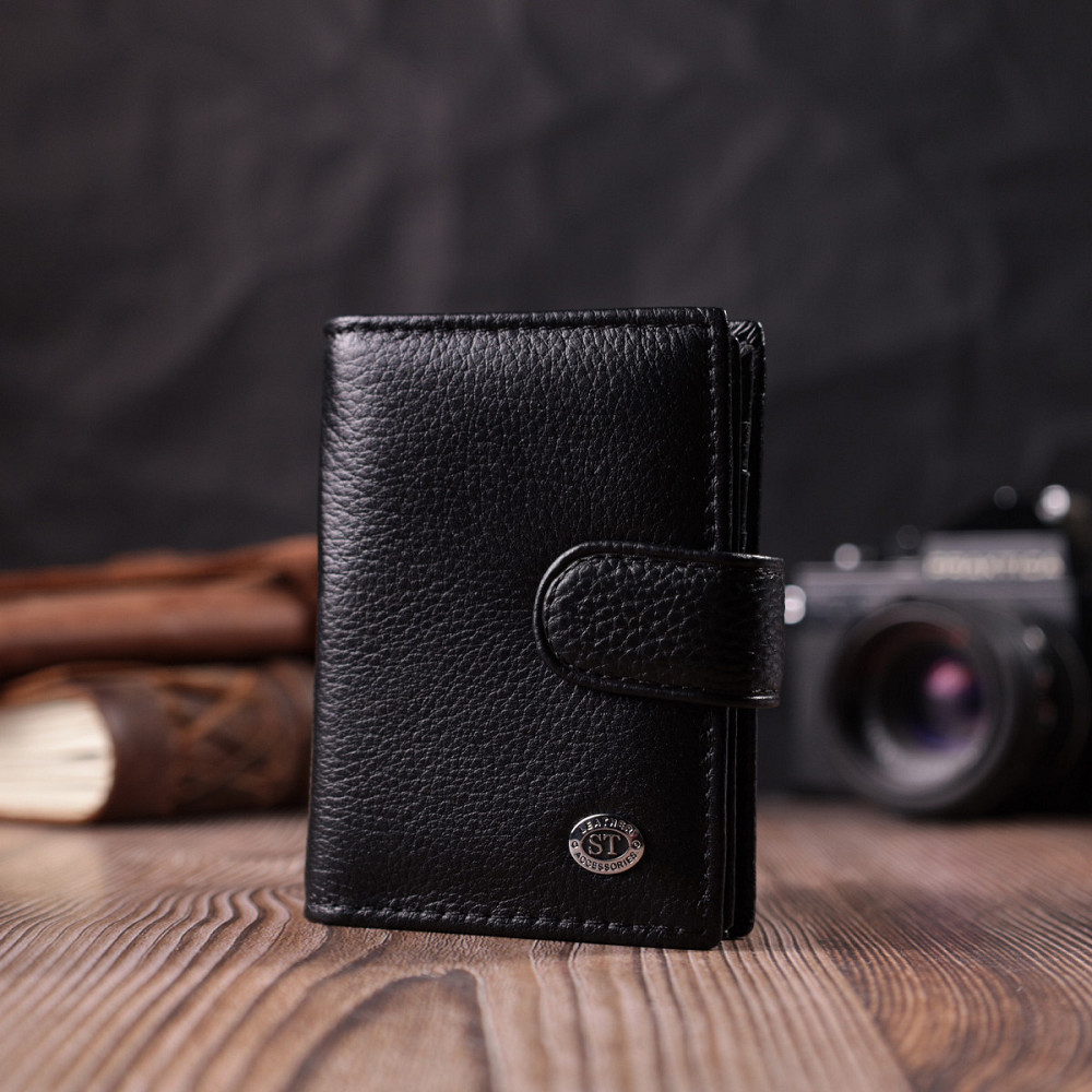Надежная визитница из натуральной кожи Черный (ST Leather) Киев - изображение 3