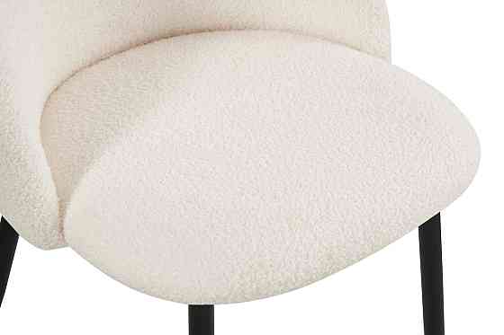 Стілець Плато, чорний/букле молочний Киев