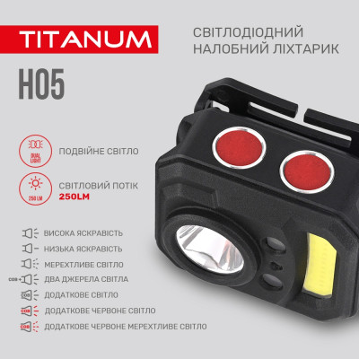Ліхтар TITANUM 250Lm 6500K (TLF-H05) Вінниця - фото 4