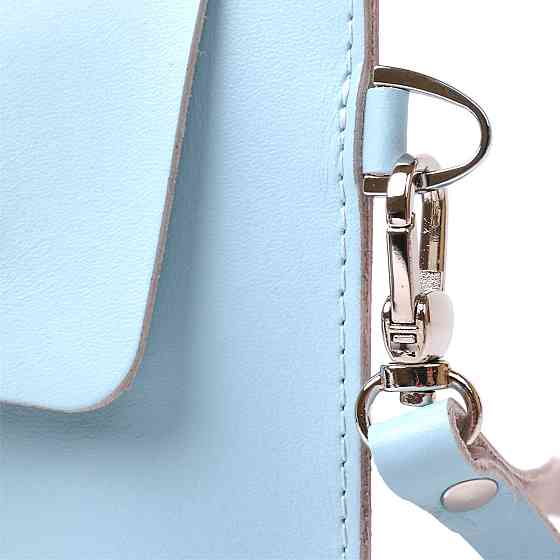 Кожаная женская тревел-косметичка Shvigel 16424 Голубой Киев