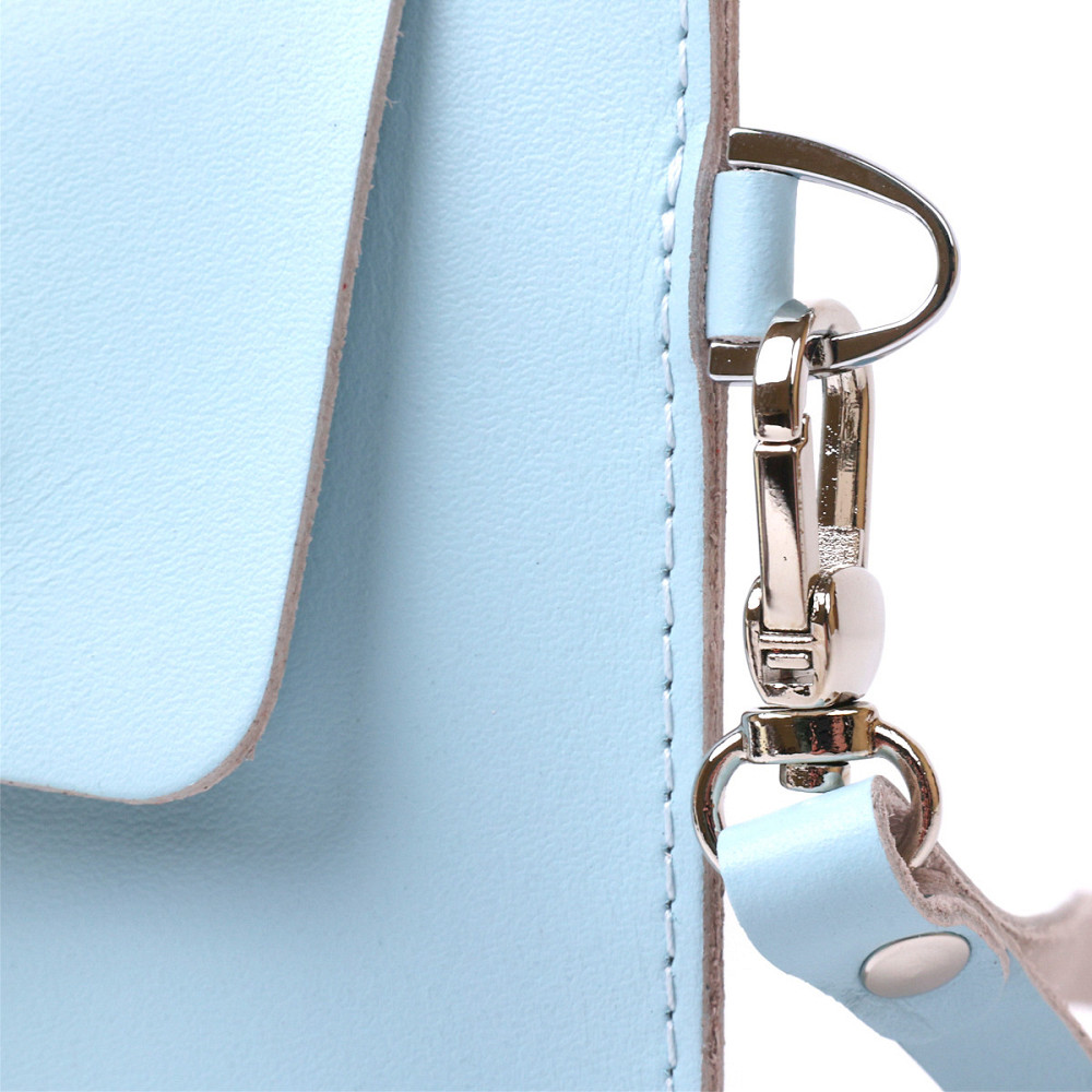 Кожаная женская тревел-косметичка Shvigel 16424 Голубой Киев - изображение 6