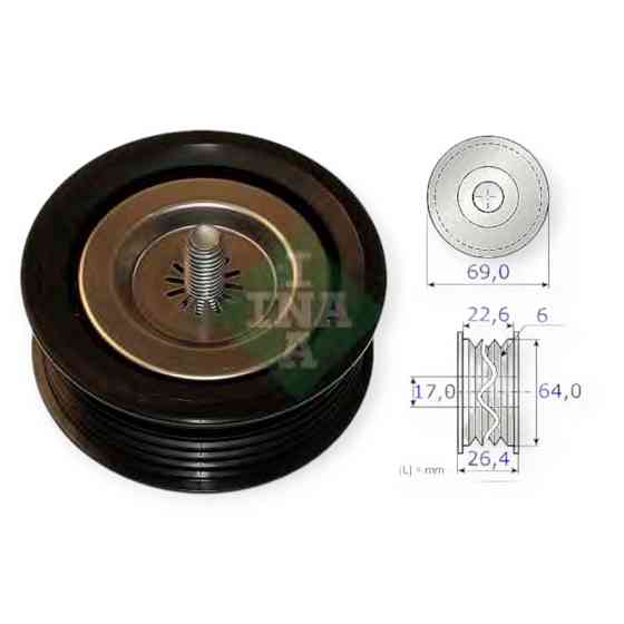 Ролик генератора Mercedes-Benz Sprer (906), Vito (639) OM651 09- опорний Мукачево