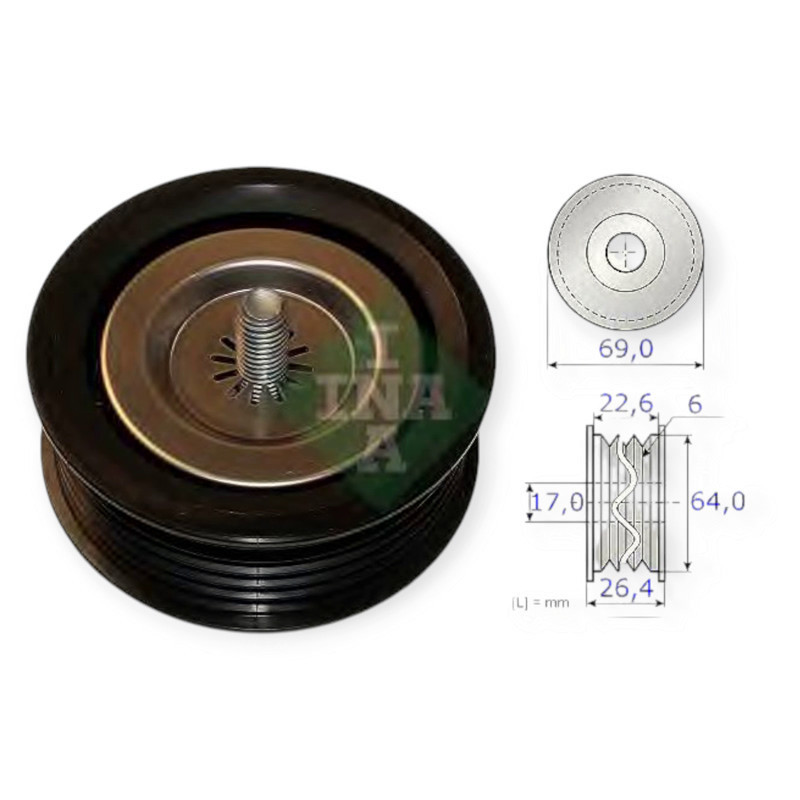 Ролик генератора Mercedes-Benz Sprer (906), Vito (639) OM651 09- опорний Мукачево - фото 1