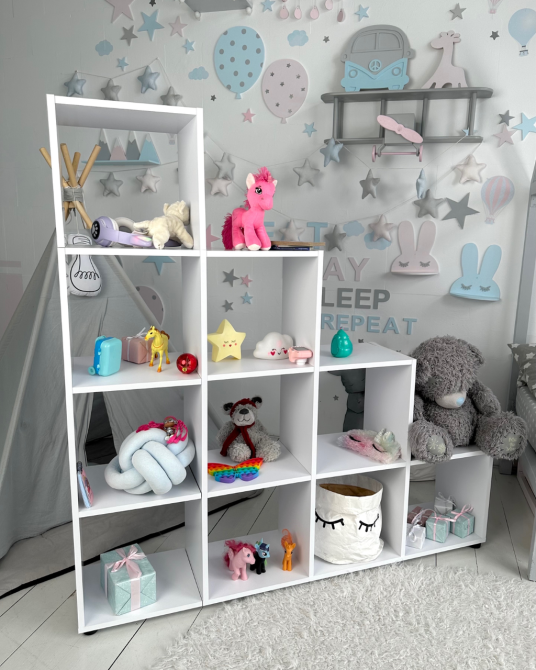 Дитячий стелаж пірамідка 139.6×140.7×29.2 см в для дитини / полиця для іграшок і книг у дитячу кімнату Київ - фото 3