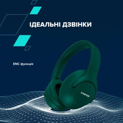Навушники Canyon OnRiff 10 ANC Bluetooth Green (CNS-CBTHS10GN) Вінниця - фото 11