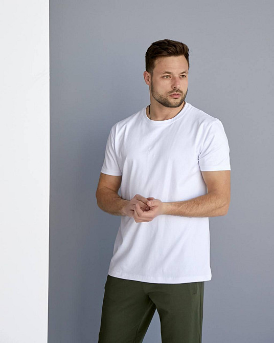 Футболка чоловіча котон Білий XL Харків - фото 1