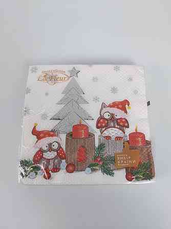Новорічна серветка (ЗЗХЗЗ, 16 шт.) La Fleur "Совіне Різдво" (1 пачка) Харків