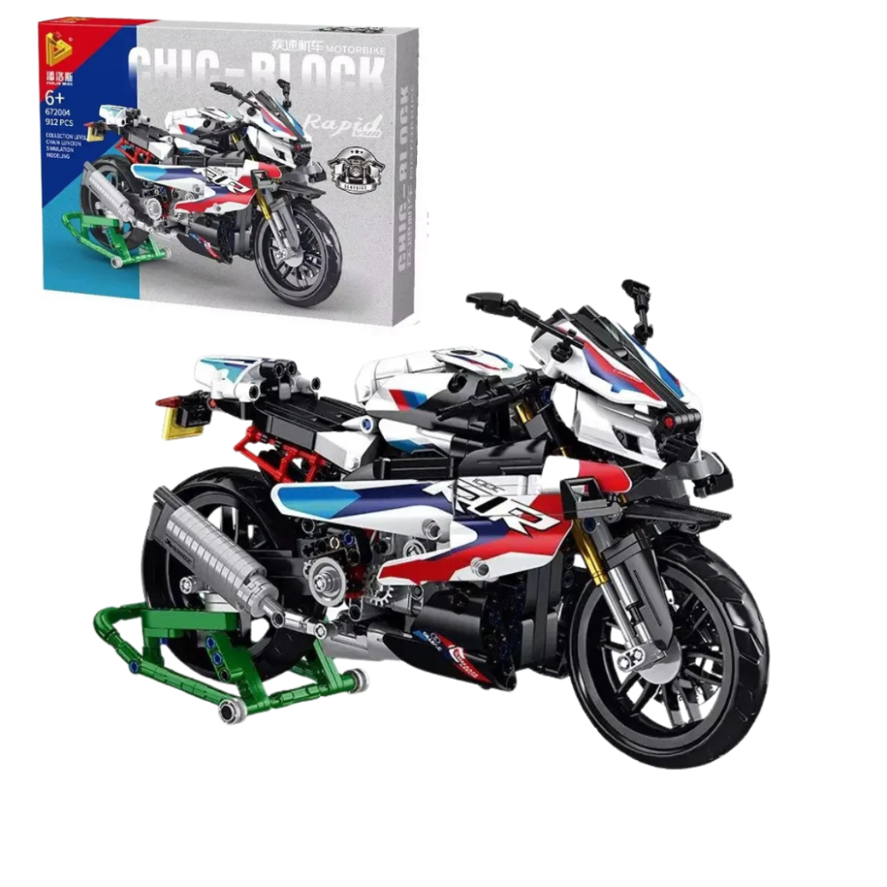 Конструктор дитячий. Спортивний мотоцикл байк гоночний на 912 деталей, дитячий Кам'янець-Подільський - фото 1