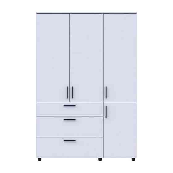 Шафа для одягу Doros Торн Білий 3 ДСП/3Ш (штанга) 135х51.6х200 (DRS-012057) Львів