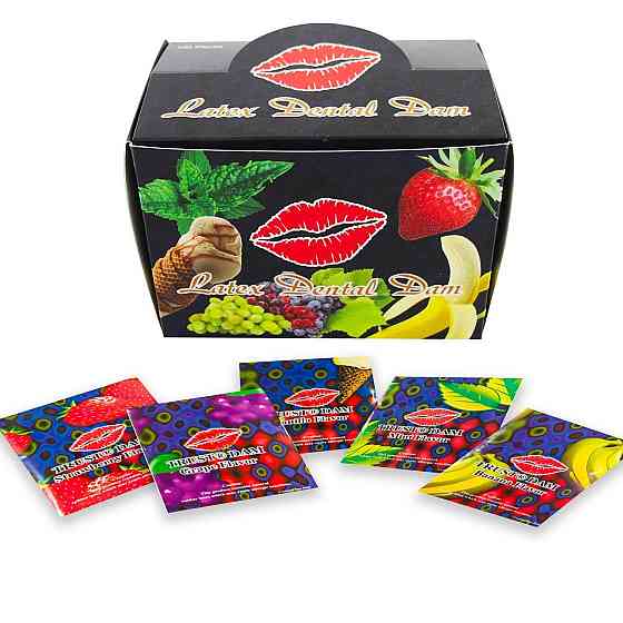 Набір латексних серветок Latex Dental Dams Assorted 100 шт Sex Aura Київ
