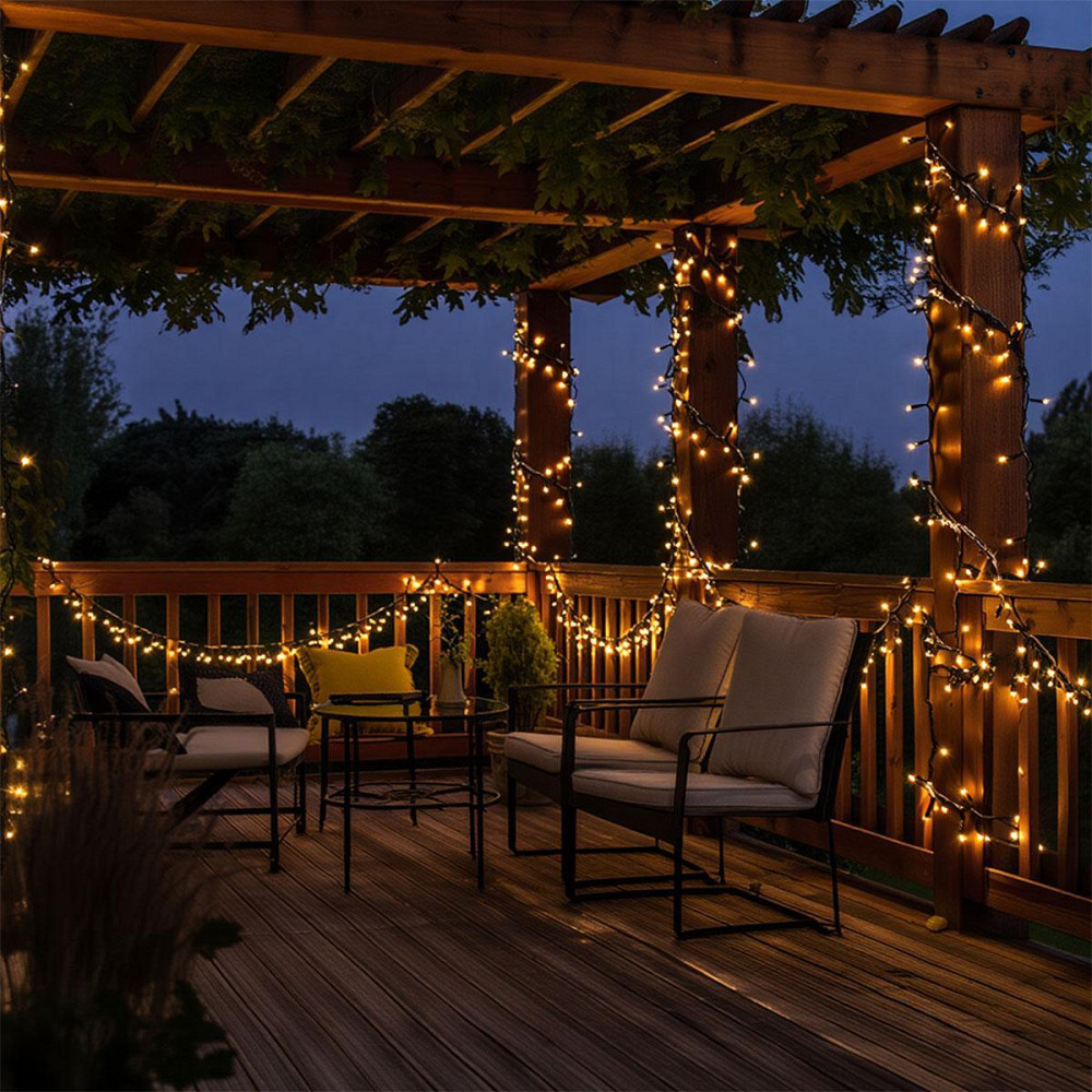 Вулична новорічна гирлянда 50 м, 500 LED, жовта Київ - фото 4