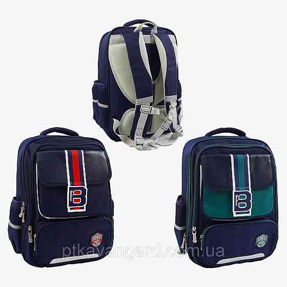 Рюкзак школьный для мальчика 34х20х45 см (2 отделения, 4 кармана, на молнии, в пакете) 2 цвета Хмельницкий