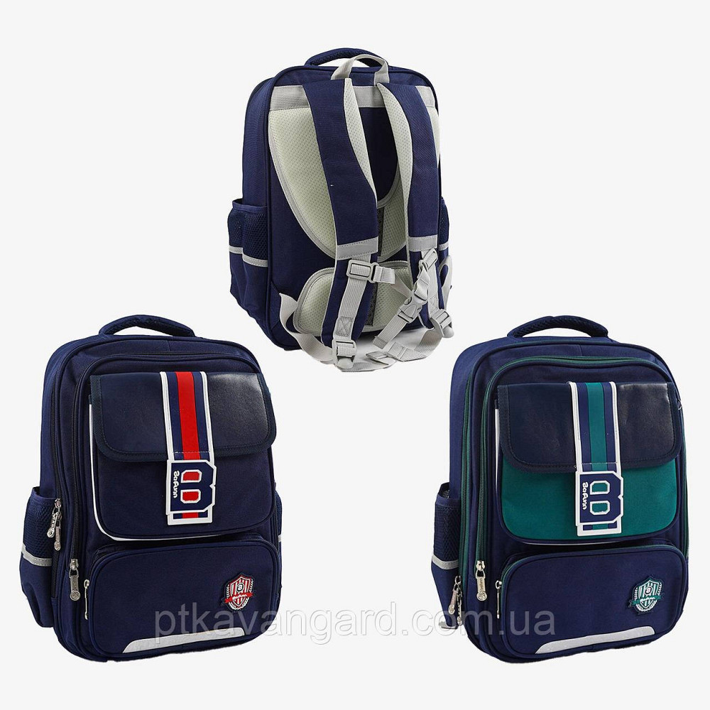 Рюкзак школьный для мальчика 34х20х45 см (2 отделения, 4 кармана, на молнии, в пакете) 2 цвета Хмельницкий - изображение 2