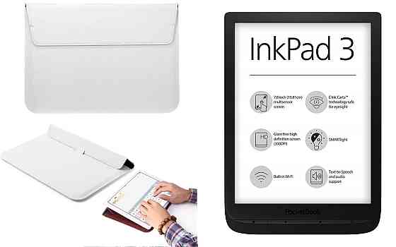 Чехол-конверт VitoCase для Pocketbook Inkpad 3 PB740, с функцией подставки для книги Белый Киев