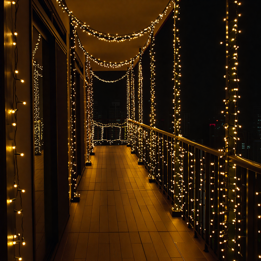 Garlando Новорічна гірлянда кімнатна нитка 14 м 160 LED чорний провід Жовтий W160LED16MBY Коломия - фото 5