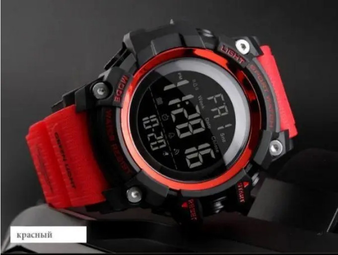 Чоловічий спортивний годинник Skmei 1384 Червоний Вінниця - фото 4