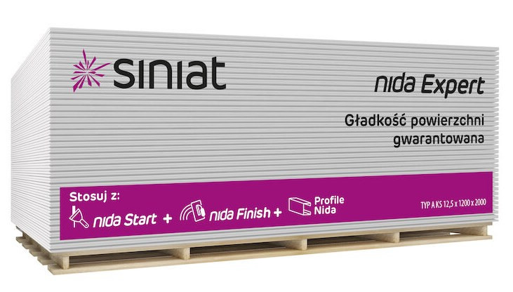 Гіпсокартон стiновий NIDA Siniat 12.5*1200*2500 мм Київ - фото 1