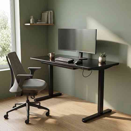 Регулируемый Стол Richman StandUp Black Glass 1200 х 600 BST-11 new Днепр