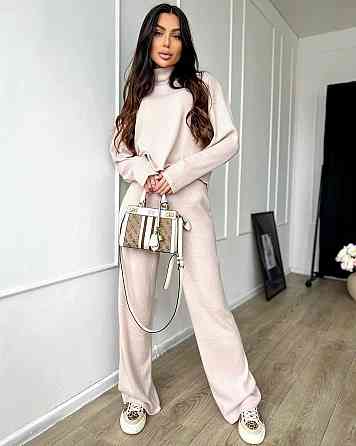 Жіночий теплий базовий костюм: кофта і штани ангора рубчик Одеса