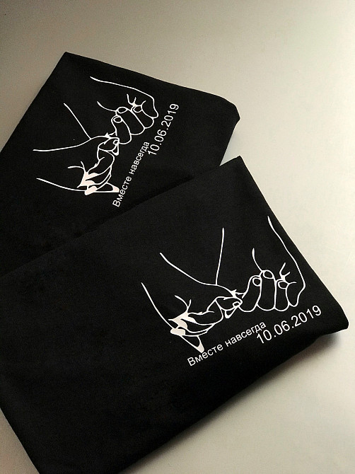 Парні футболки для хлопця та дівчини Разом назавжди з індивідуальними датами Чернівці - фото 1