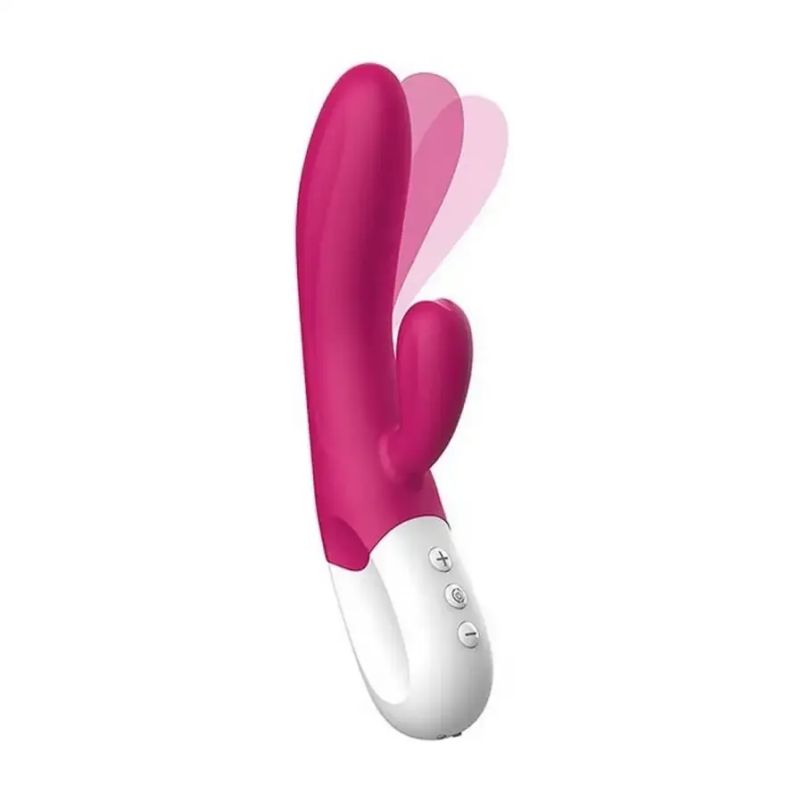 Вібратор-кролик Liebe Bend It Plus Rechargeable Cerise, гнучкий, 2 мотори, 10 режимів Львів - фото 1