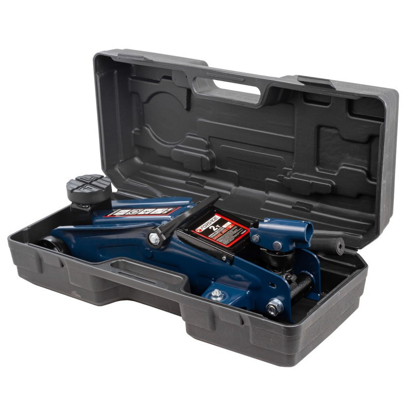 Домкрат підкатний 2т (h min 140мм, h max 340мм, вага 10кг) з ручкою, що обертається 180°, в кейсі Одеса - фото 2