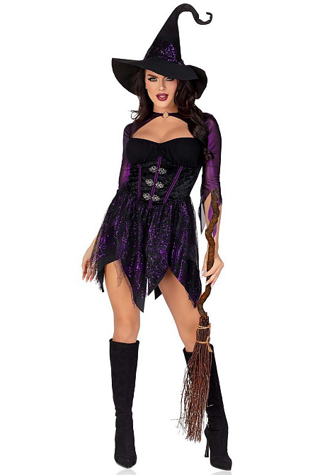 Костюм відьми Leg Avenue Mystical Witch S, сукня, капелюх Sex Aura Київ - фото 4
