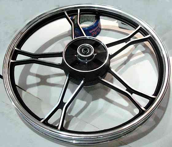 Диск колеса 1,6*17 (зад, барабан) (легкосплавний, чорний) мопед Дельта Мукачево