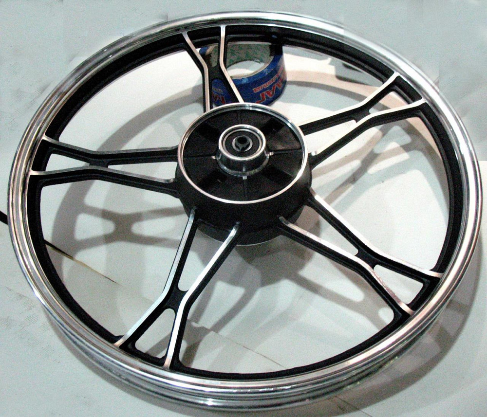 Диск колеса 1,6*17 (зад, барабан) (легкосплавний, чорний) мопед Дельта Мукачево - фото 1