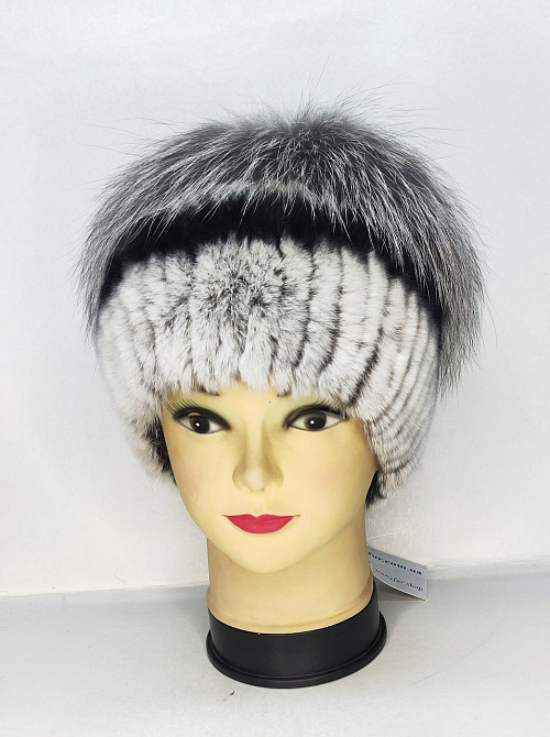 Шапка хутряна жіноча кубанка шиншилова Надін Сірий Харків - фото 5