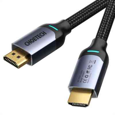 Кабель мультимедийный HDMI M to HDMI M 2.0m V2.1 8K60Hz HDR10 HLG Choetech (XHH01-BK) Винница