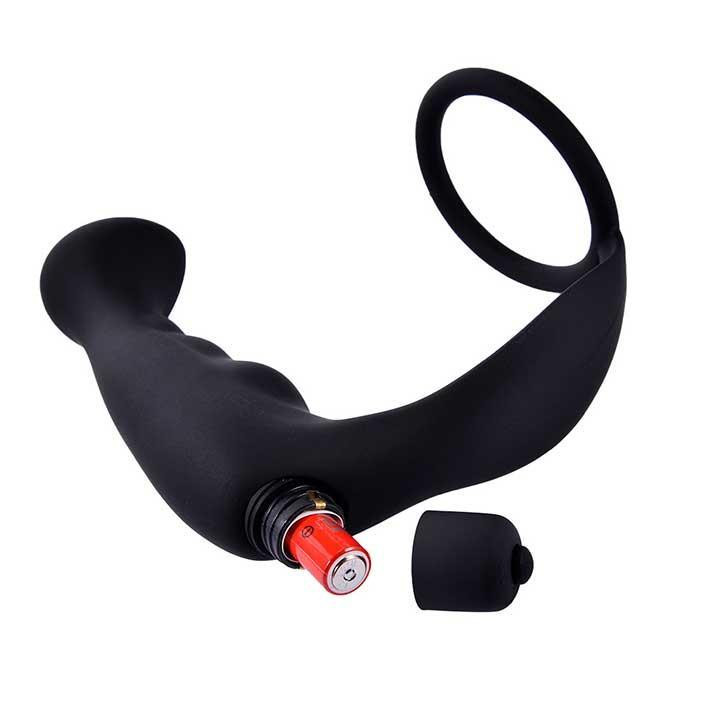 Анальний масажер стимулятор простати з вібрацією Roger-4 - Чорний Вінниця - фото 16