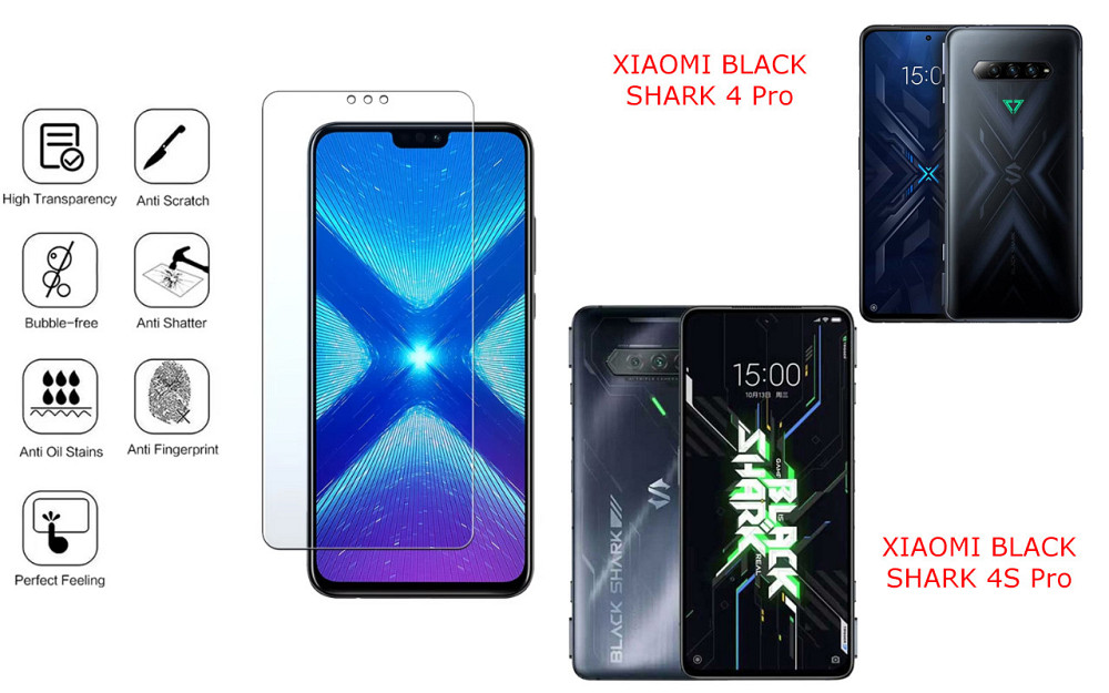 Защитное стекло NeoGlass для XIAOMI BLACK SHARK 4 Pro, 4S Pro – ультрапрозрачное и устойчивое Киев - изображение 4