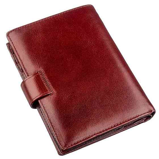 Практичний шкіряний чоловічий гаманець Boston 18818 Коричневий Київ