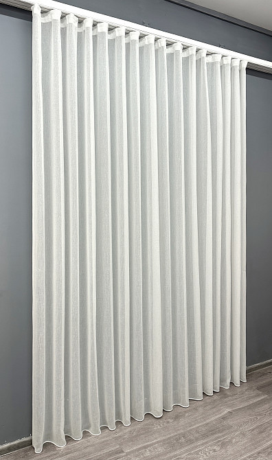Тюль VR-Textil 1961т Премиум Лен фактурный Costa Молочный 400х270 см (42-0967) Киев - изображение 3