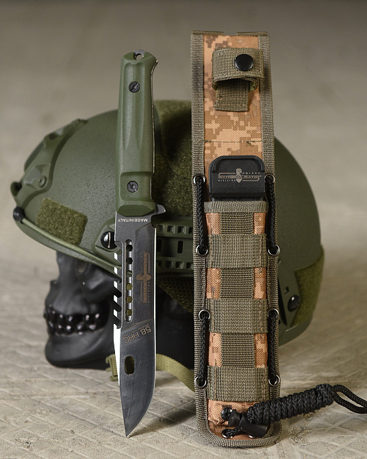 Ніж чорний альфа сталь Д2 в чохлі Одеса - фото 1