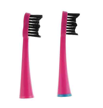 Насадки для звукової електрощітки Black Whitening ІІ Shocking Pink (рожеві) Megasmile 2 шт Київ