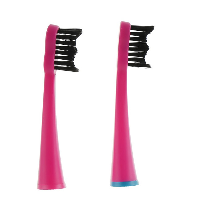 Насадки для звукової електрощітки Black Whitening ІІ Shocking Pink (рожеві) Megasmile 2 шт Київ - фото 2