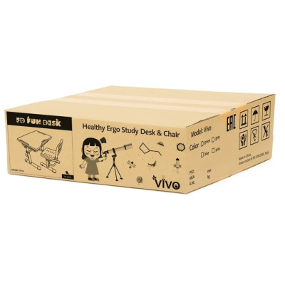 Парта со стулом FunDesk Vivo Grey (221892) Винница - изображение 5