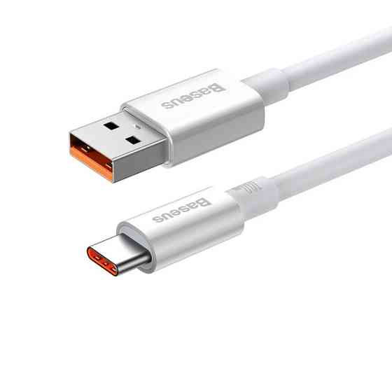 Кабель Baseus Superior Series Fast Charging Data Cable USB to Type-C 100W 1m Moon White Одеса