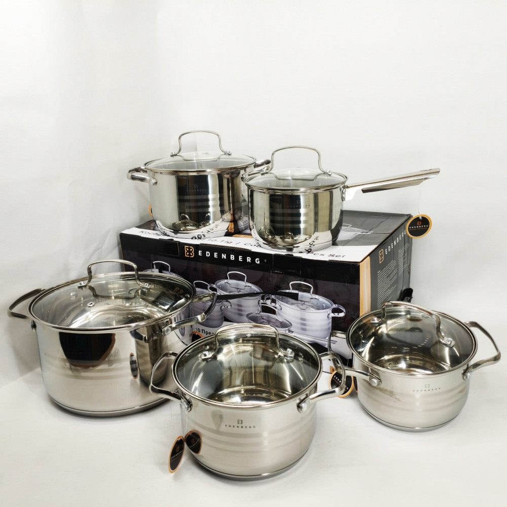 Набір якісних каструль, Набір каструль з міцним антипригарним покриттям Комплект металевих AY-22 Львів - фото 6