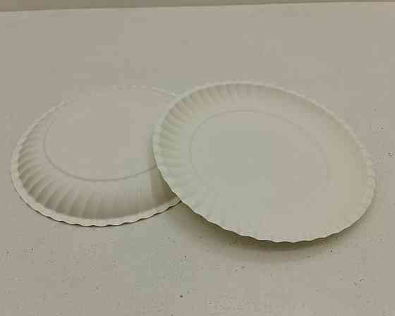 Тарелка бумажная белая D-15.5 см (100)*2 (100 шт) Харьков